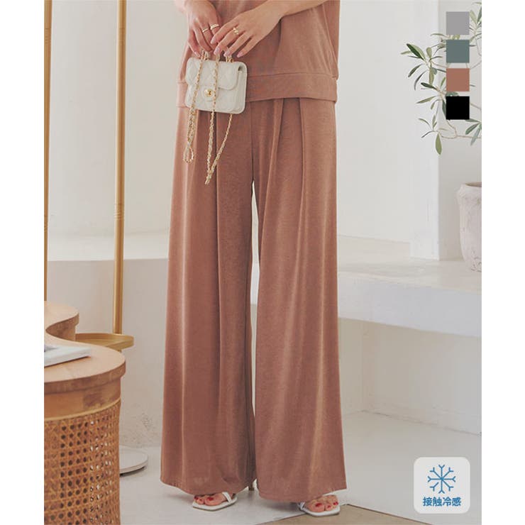 接触冷感イージーパンツ［M4081］ | KOBE LETTUCE | 詳細画像1 