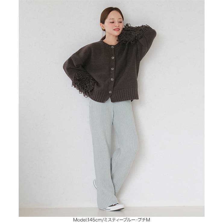 [ 田中亜希子さんコラボ ] 選べる2丈 リブニットパンツ［M4090］ | KOBE LETTUCE | 詳細画像6 