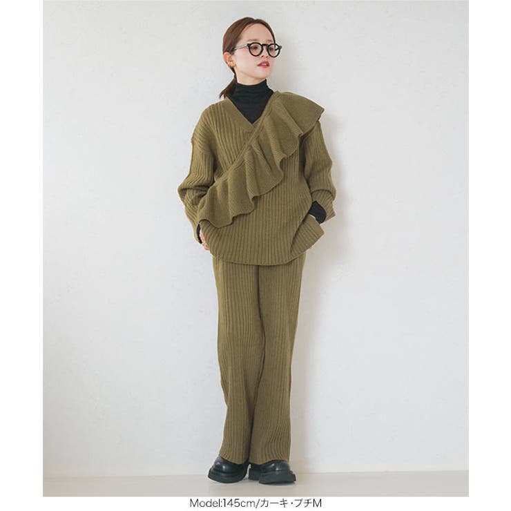 [ 田中亜希子さんコラボ ] 選べる2丈 リブニットパンツ［M4090］ | KOBE LETTUCE | 詳細画像10 