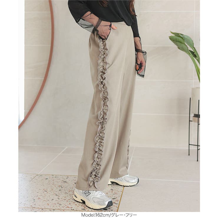 サイドフリルワイドパンツ［M4123］ | KOBE LETTUCE | 詳細画像6 