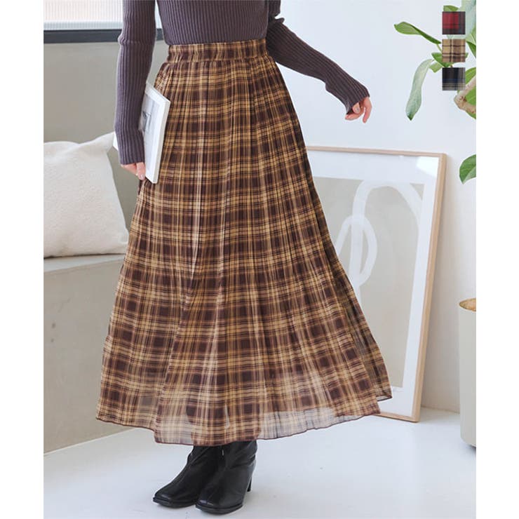chopova lowena プリーツスカート　チェック 中古・古着通販】CHOPOVA LOWENA (チョポヴァ・ロウェナ) 切替