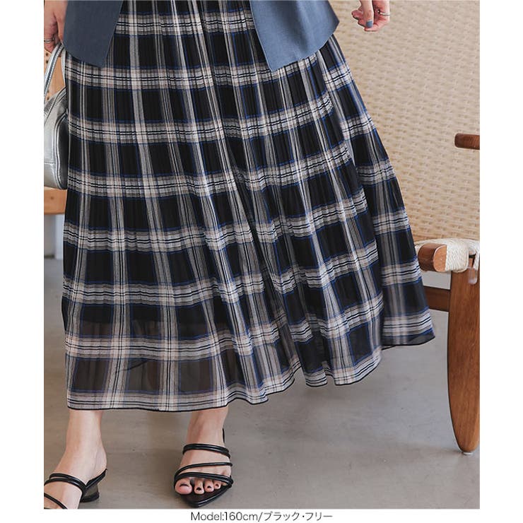 チェック消しプリーツスカート［M4127］ | KOBE LETTUCE | 詳細画像10 