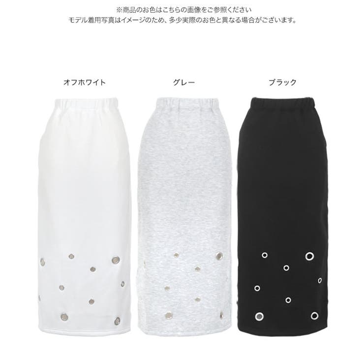[ 裏起毛 ] アイレットヘムスウェットスカート［M4140］ | KOBE LETTUCE | 詳細画像9 