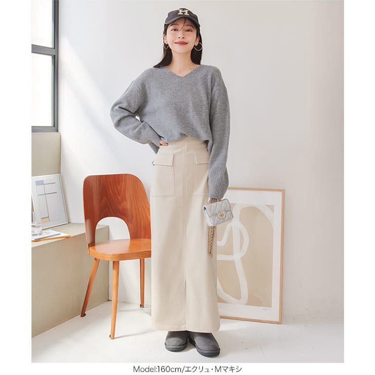 選べるサイズ 丈 走れるストレッチカーゴ風スカート | KOBE LETTUCE | 詳細画像19 