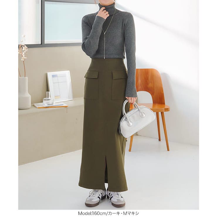 選べるサイズ 丈 走れるストレッチカーゴ風スカート | KOBE LETTUCE | 詳細画像21 