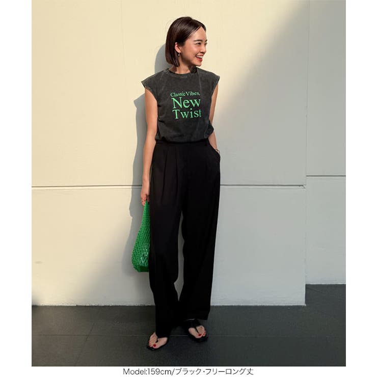 [ 春名亜美さんコラボ ]選べる3丈リネンライクタックパンツ［M4154］ | KOBE LETTUCE | 詳細画像31 