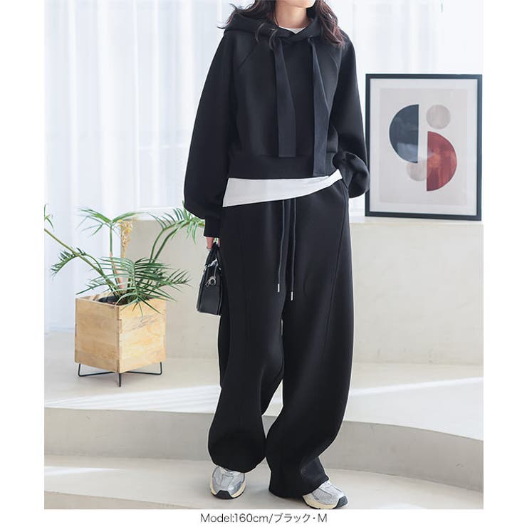 裏ファーボンディングダイバーバレルレッグカーブパンツ［M4155］ | KOBE LETTUCE | 詳細画像8 