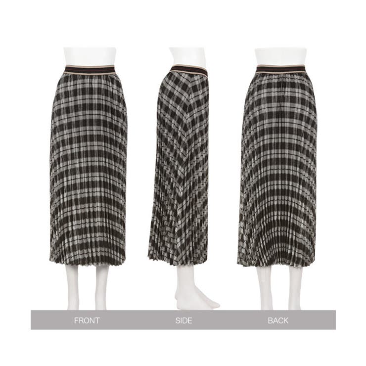 ウエストラインゴムチェックスカート［M4164］ | KOBE LETTUCE | 詳細画像11 