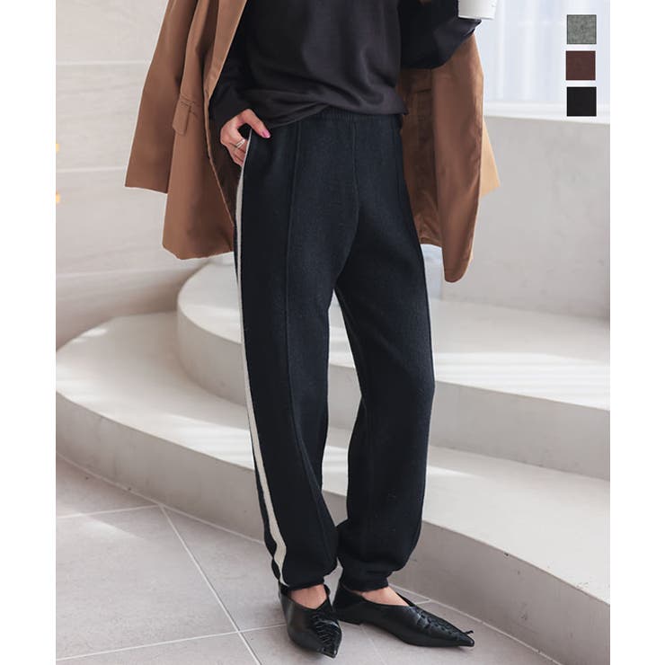 サイドラインニットジョガーパンツ［M4171］ | KOBE LETTUCE | 詳細画像1 