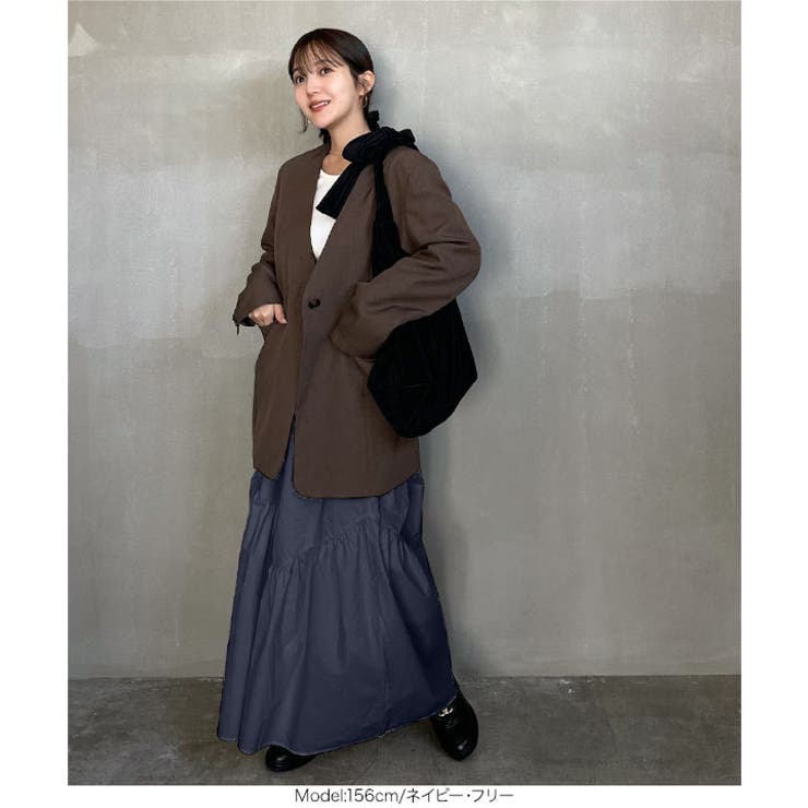 yuiさんコラボ ]バイアス切替えギャザースカート［M4191］[品番