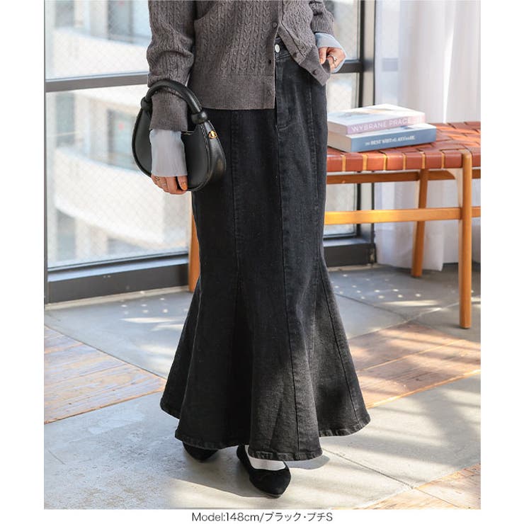 [ Petitle / プチレ ] デニムマーメイドスカート［M4195］ | KOBE LETTUCE | 詳細画像16 