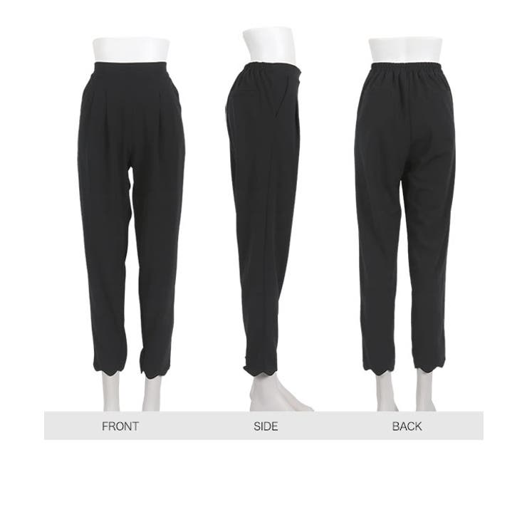 スカラップヘムカットジョーゼットパンツ［M4205］