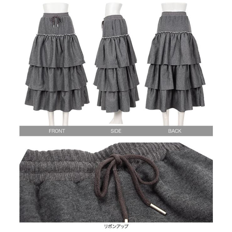 裏起毛スウェットティアードスカート 裏起毛 スウェット | KOBE LETTUCE | 詳細画像22 