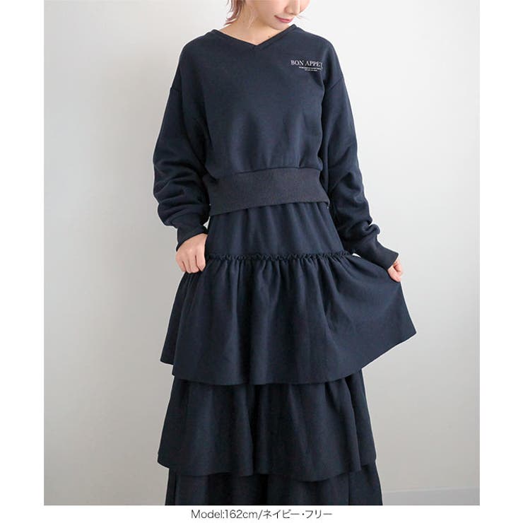 裏起毛スウェットティアードスカート 裏起毛 スウェット | KOBE LETTUCE | 詳細画像20 