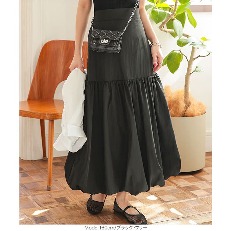 【エスパン】白黒スカート2840 バックZIPバイカラースカート | AND ON JIONE STORE（アンドオン