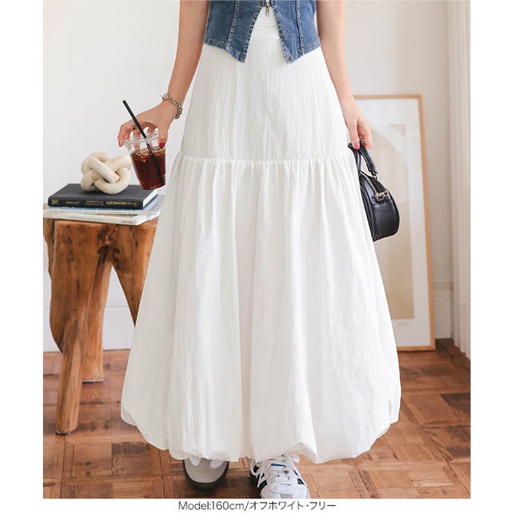 スカート　ホワイト　新品 ドットロングバルーンスカート – WEGO ONLINE STORE