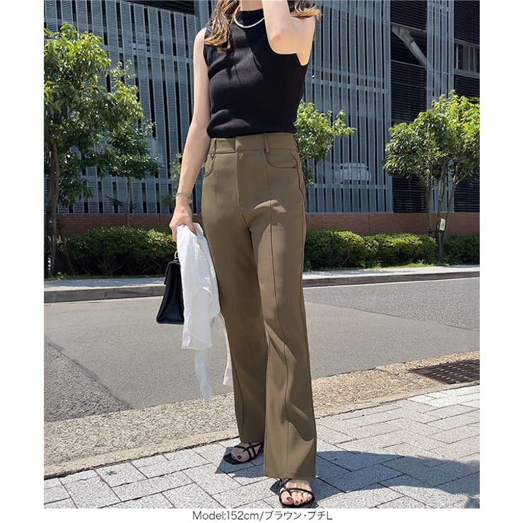 [ Petitle / プチレ ] センターシームフレアパンツ［M4218］ | KOBE LETTUCE | 詳細画像13 