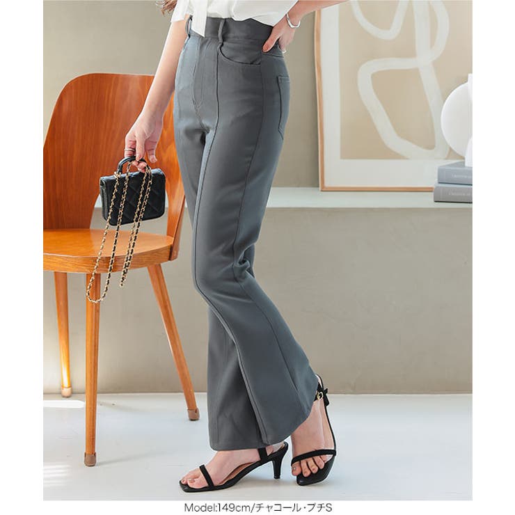 [ Petitle / プチレ ] センターシームフレアパンツ［M4218］ | KOBE LETTUCE | 詳細画像8 