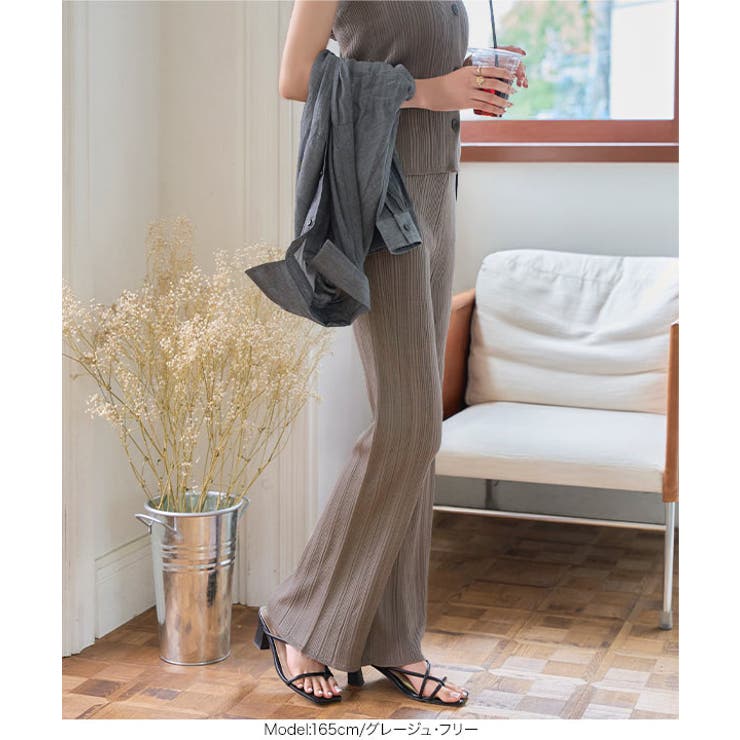 ランダムリブニットパンツ［M4231］ ニット ワイド | KOBE LETTUCE | 詳細画像5 