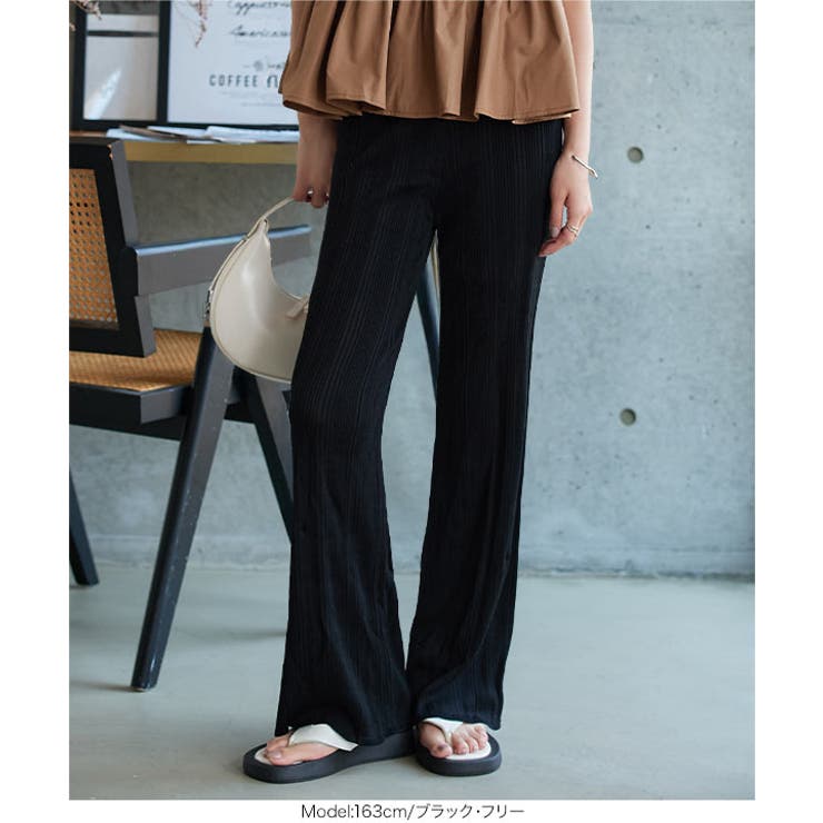 ランダムリブニットパンツ［M4231］ ニット ワイド | KOBE LETTUCE | 詳細画像7 