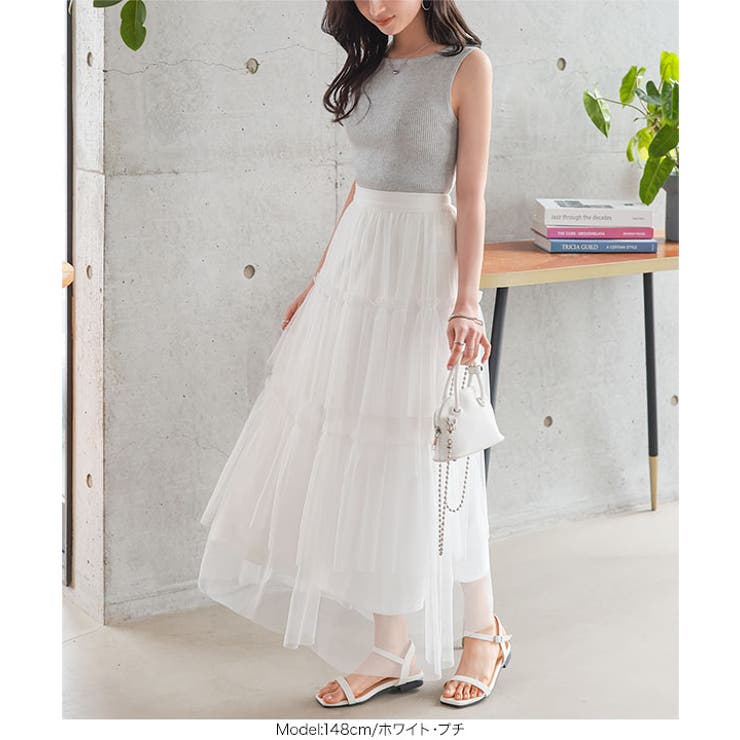 チュールティアードスカートチュール スカート ロングスカート | KOBE LETTUCE | 詳細画像5 