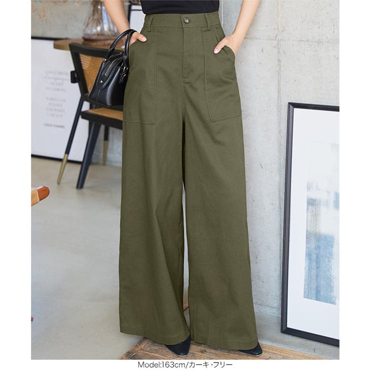 ベータβ　レディース　ワイドパンツ　モスグリーン ベータ（β）｜【夏セール開催中】公式通販｜ファイブフォックス