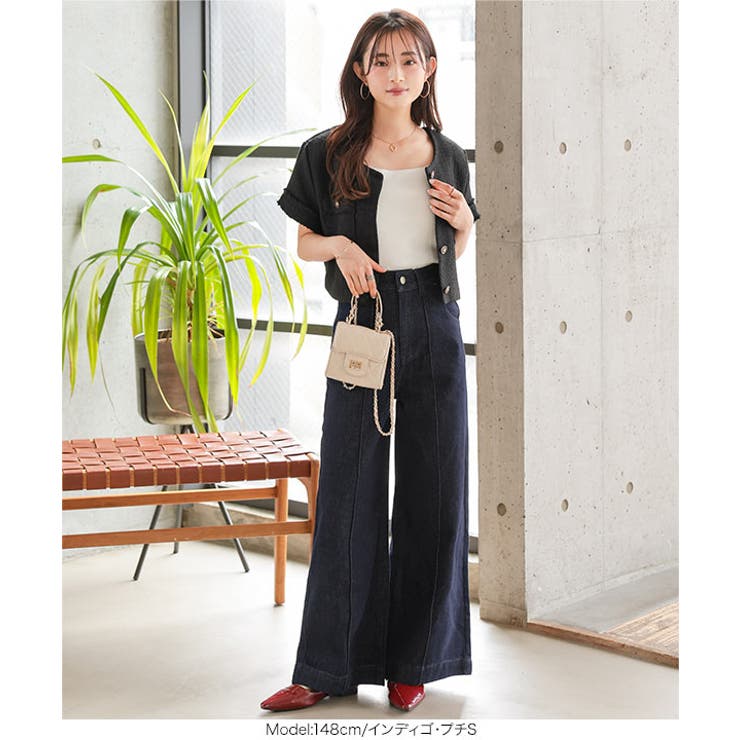 [ Petitle / プチレ ] ワイドレッグデニムパンツ［M4256］ | KOBE LETTUCE | 詳細画像6 
