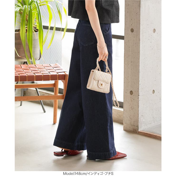 [ Petitle / プチレ ] ワイドレッグデニムパンツ［M4256］ | KOBE LETTUCE | 詳細画像7 