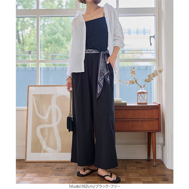 スカーフベルト付きワイドパンツ［M4274］ | KOBE LETTUCE | 詳細画像6 