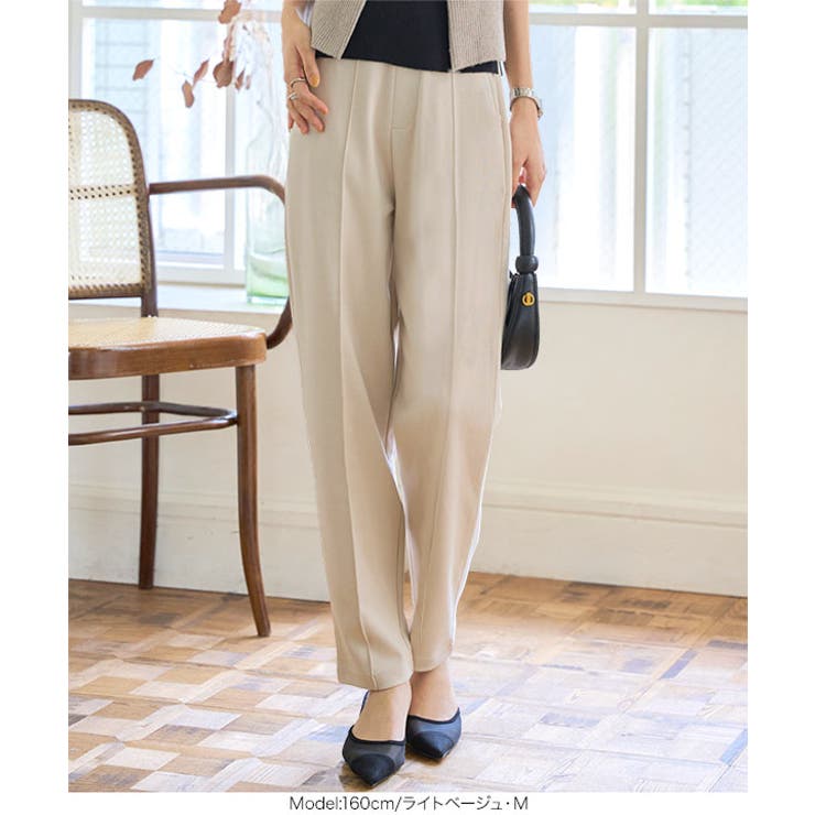 選べるサイズ 美脚ポンチテーパードパンツ 美脚 | KOBE LETTUCE | 詳細画像8 