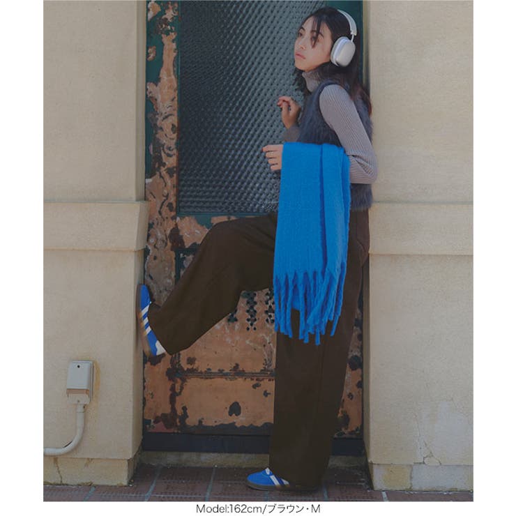 フェイクウールタックワイドパンツ［M4278］ フェイクウール タック | KOBE LETTUCE | 詳細画像15 