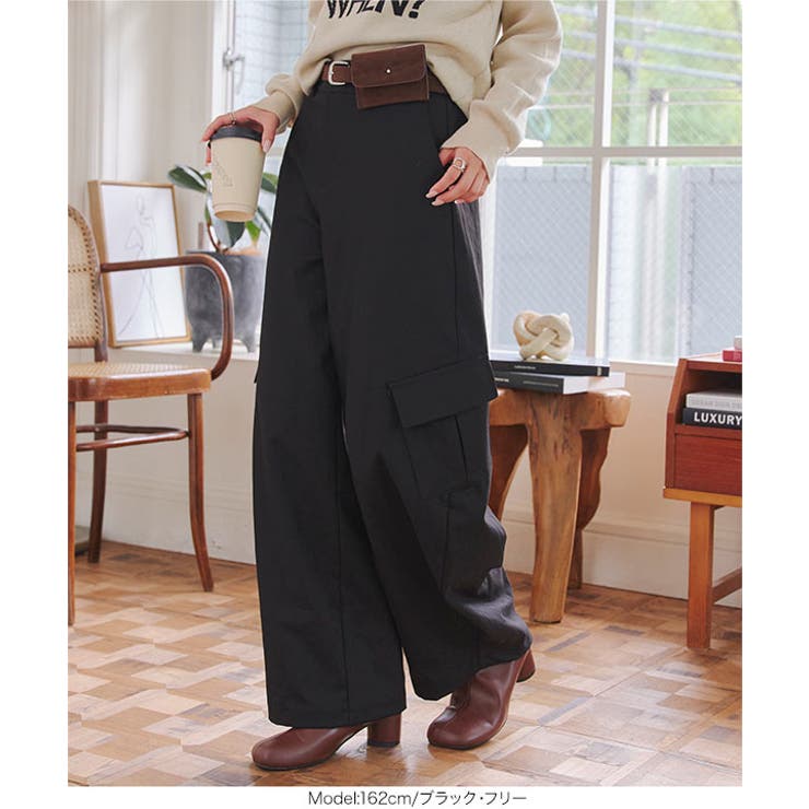 ミニポーチベルト付きカーゴカーブパンツ ミニポーチベルト付き カーゴカーブパンツ | KOBE LETTUCE | 詳細画像7 