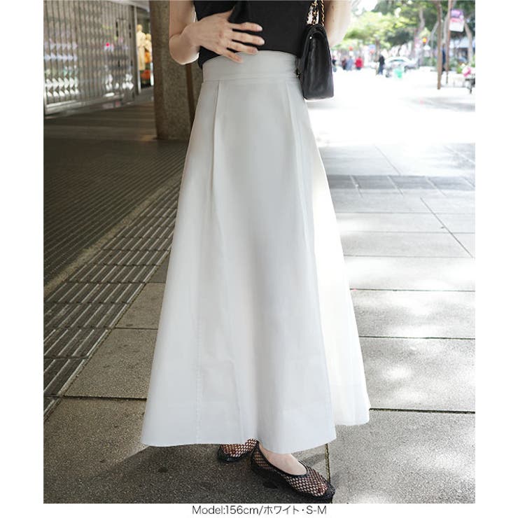 mayuさんコラボ ]タックフレアスカート［M4327］タック[品番