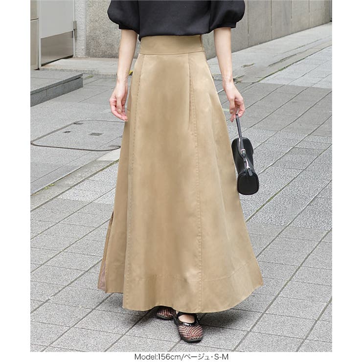 mayuさんコラボ ]タックフレアスカート［M4327］タック[品番
