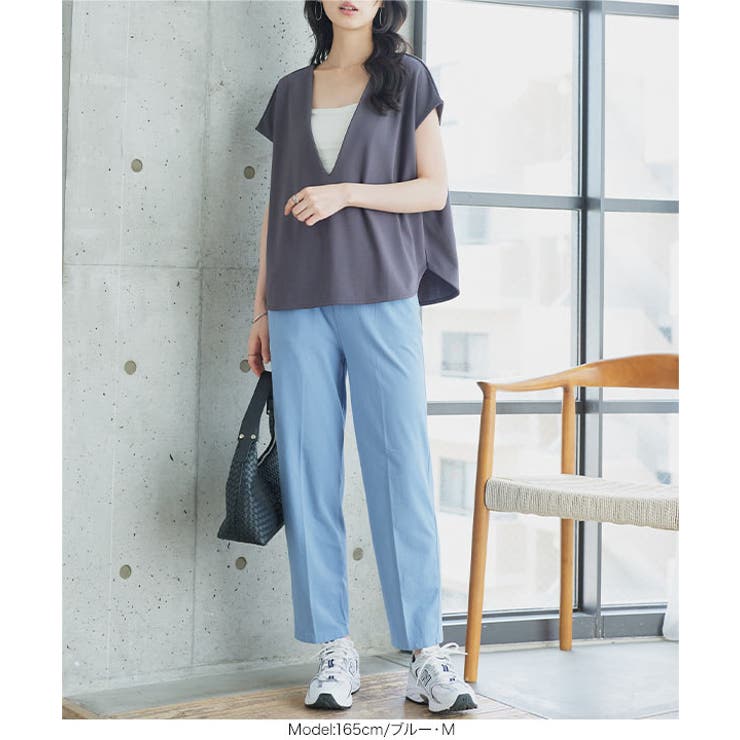 選べるサイズ カットソー楽々テーパードパンツ［M4328］ カットソー | KOBE LETTUCE | 詳細画像9 