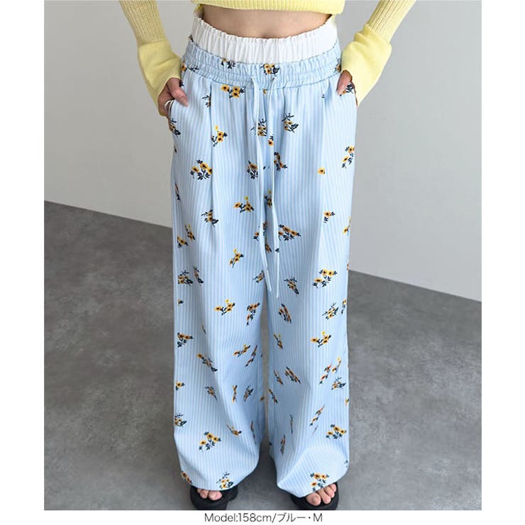 ダブルウエストストライプワイドパンツ［M4333］ ストライプ ワイドパンツ | KOBE LETTUCE | 詳細画像11 