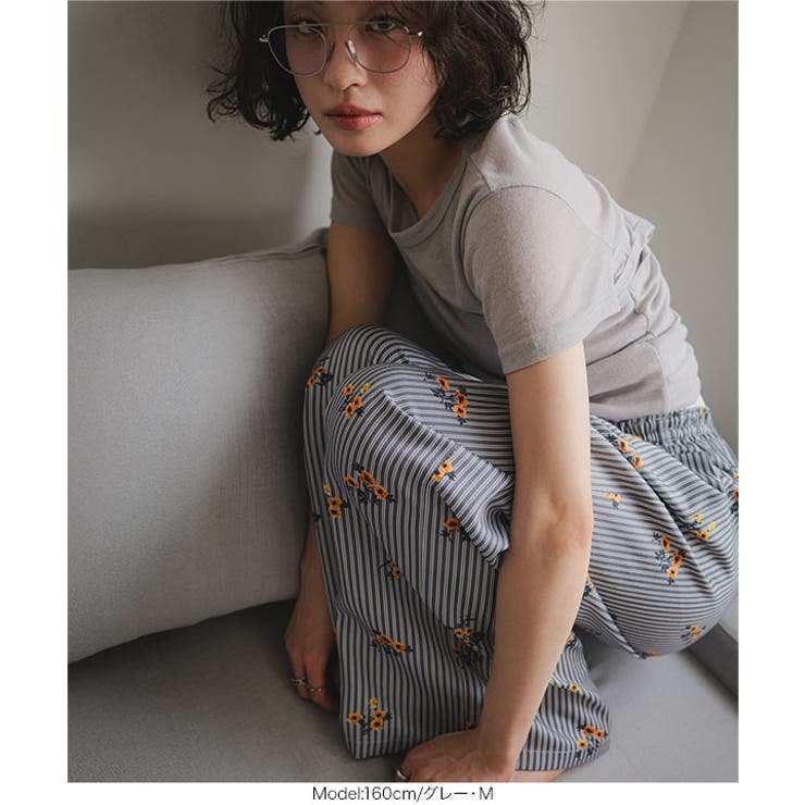 ダブルウエストストライプワイドパンツ［M4333］ ストライプ ワイドパンツ | KOBE LETTUCE | 詳細画像7 