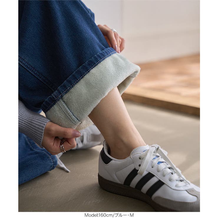 裏ファーバレルレッグデニムパンツ 裏ファー バレルレッグ | KOBE LETTUCE | 詳細画像5 