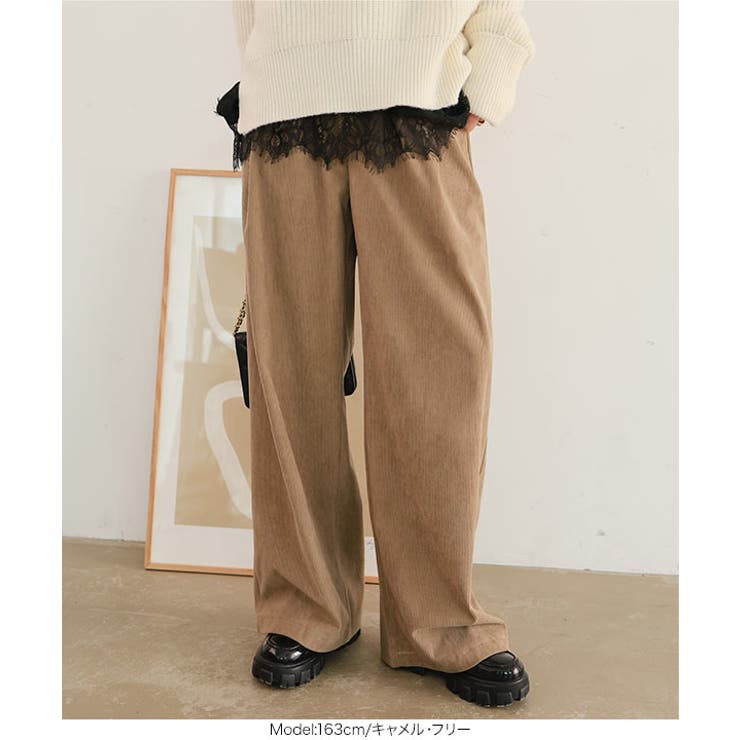 コーデュロイタックワイドパンツ［M4346］ コーデュロイ タック | KOBE LETTUCE | 詳細画像4 