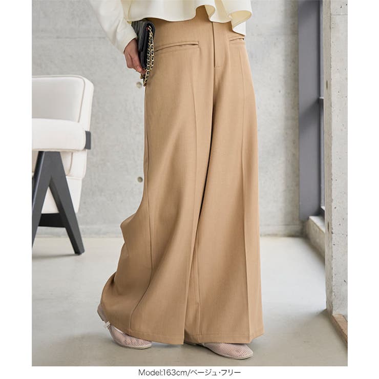 デザインポケットワイドパンツ［M4348］ タック ワイドパンツ | KOBE LETTUCE | 詳細画像2 