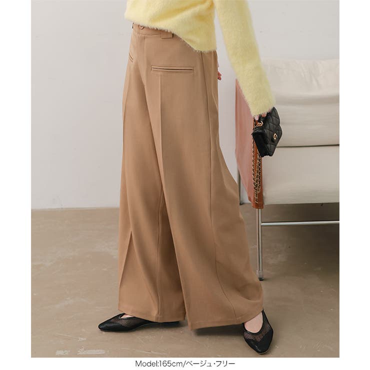 デザインポケットワイドパンツ［M4348］ タック ワイドパンツ | KOBE LETTUCE | 詳細画像4 