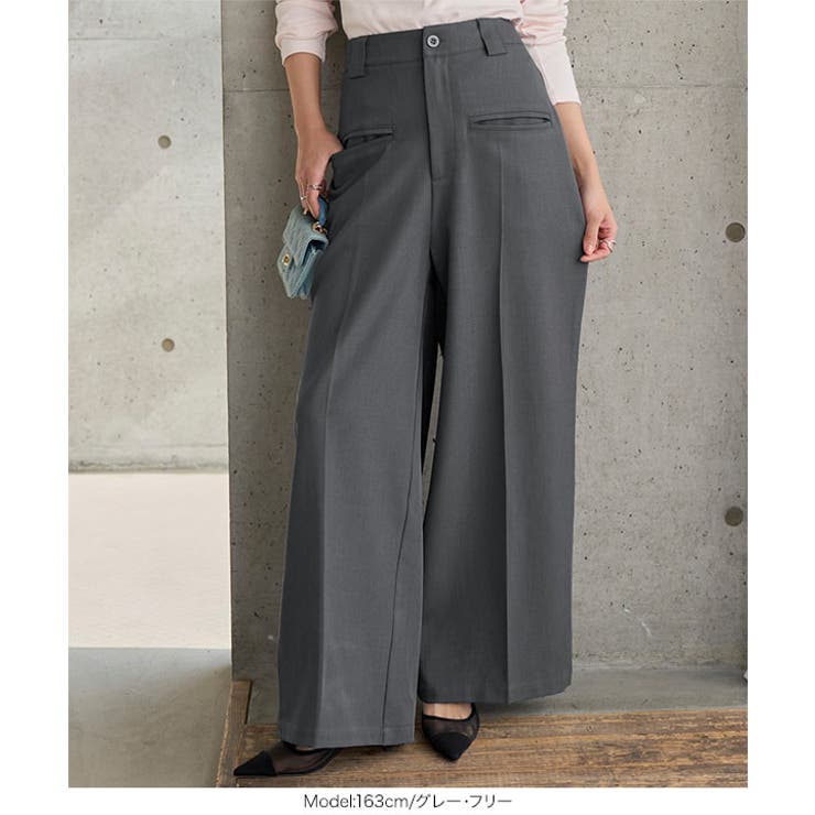 デザインポケットワイドパンツ［M4348］ タック ワイドパンツ | KOBE LETTUCE | 詳細画像5 