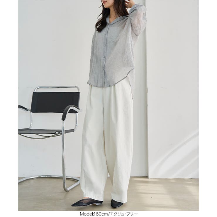 タックワイドカーブパンツ［M4381］ タック ワイド | KOBE LETTUCE | 詳細画像6 