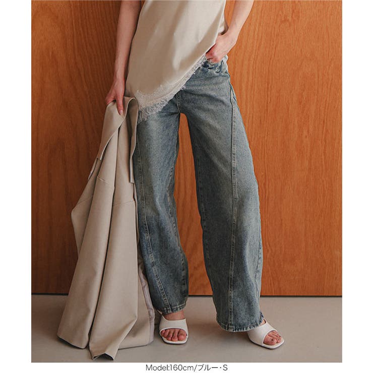 カーブデニムパンツ［M4395］ | KOBE LETTUCE | 詳細画像4 