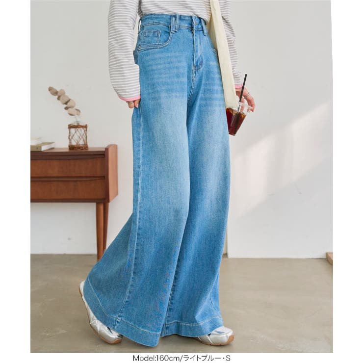 ストレッチワイドバギーデニムパンツ［M4398］ ワイド バギー | KOBE LETTUCE | 詳細画像5 