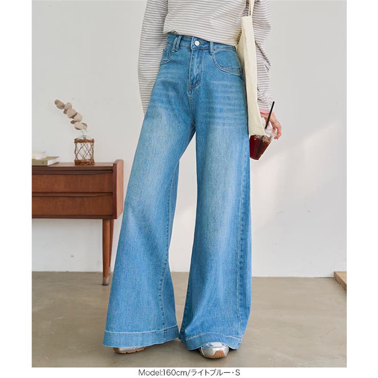 ストレッチワイドバギーデニムパンツ［M4398］ ワイド バギー | KOBE LETTUCE | 詳細画像6 