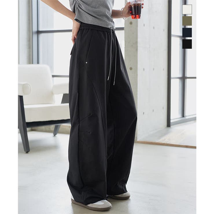 コードリボンナイロンカーブパンツ［M4444］コードリボン ナイロン カーブパン… | KOBE LETTUCE | 詳細画像1 