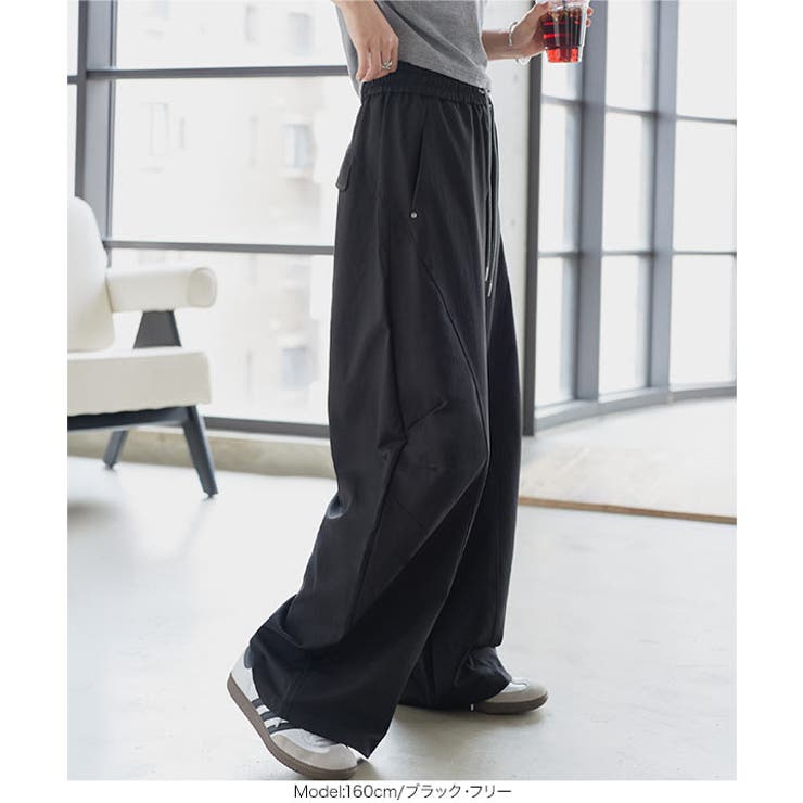 コードリボンナイロンカーブパンツ［M4444］コードリボン ナイロン カーブパン… | KOBE LETTUCE | 詳細画像3 