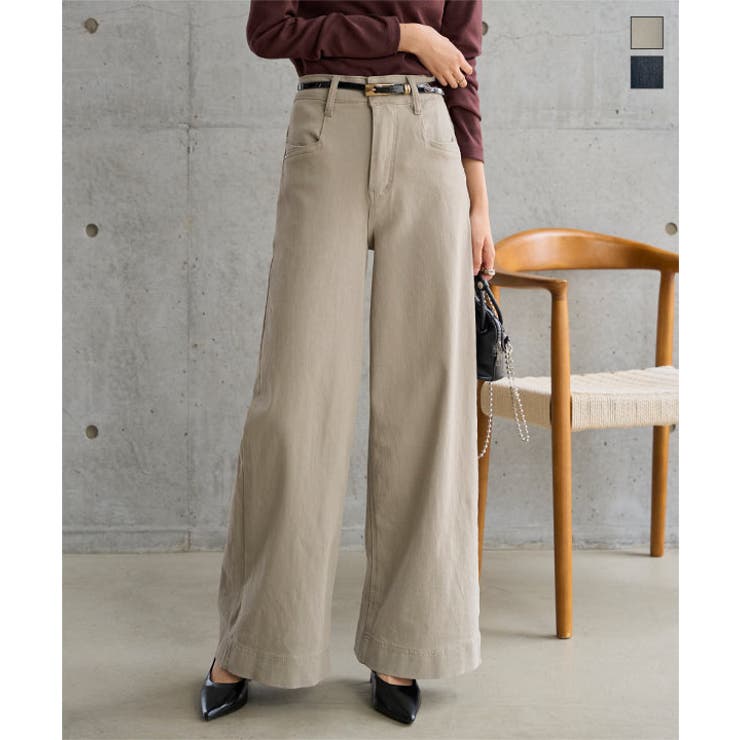 ストレッチデニムバギーパンツ［M4492］デニムパンツ レディース ストレッチデ… | KOBE LETTUCE | 詳細画像1 