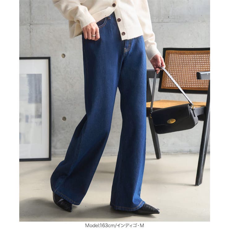 錯覚美脚デニムカーブパンツ 錯覚美脚 デニム | KOBE LETTUCE | 詳細画像12 